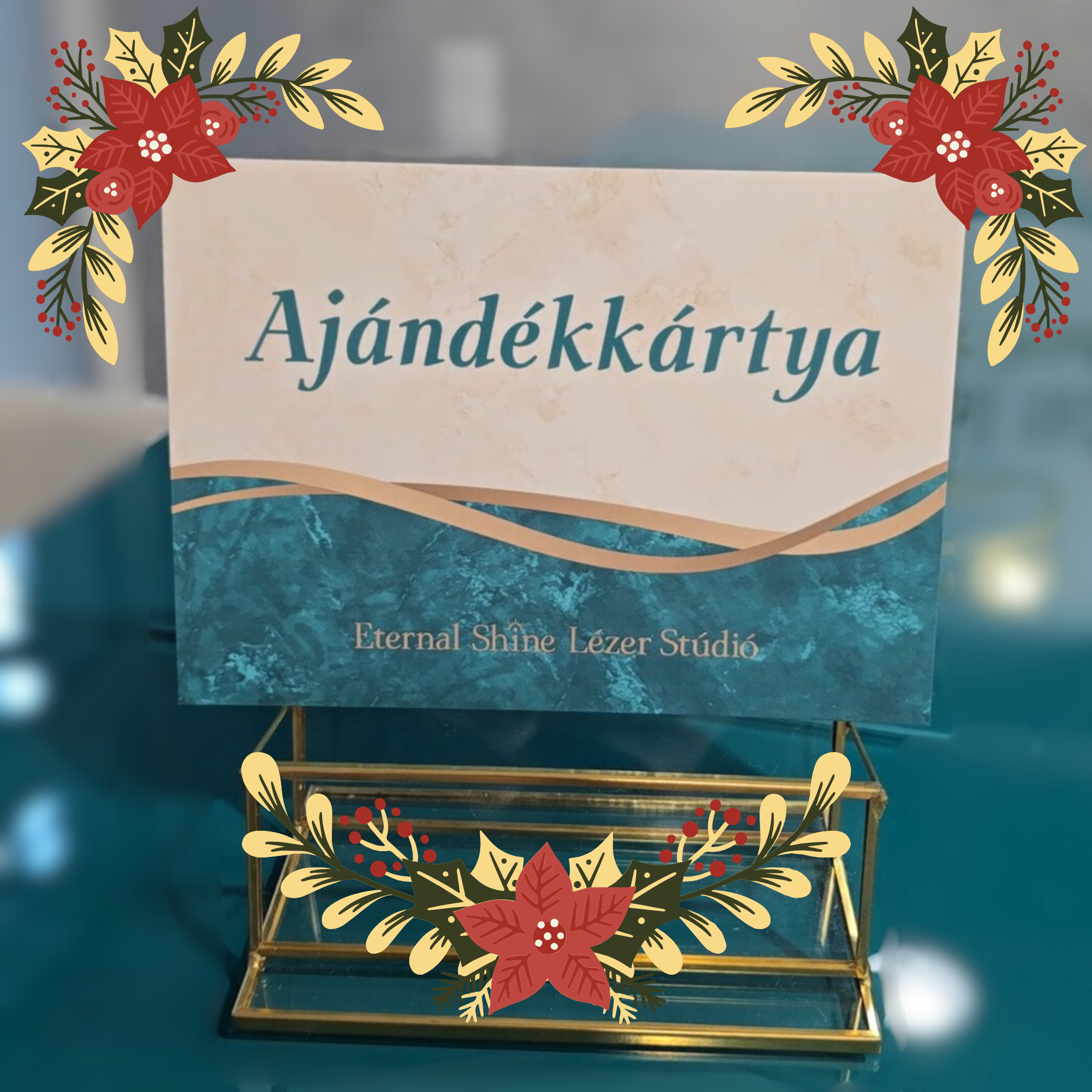 Ajándékkártya karácsonyi dísszel 11