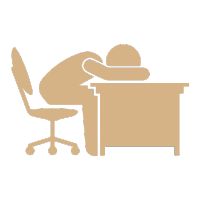 Túl fáradt arany ikon